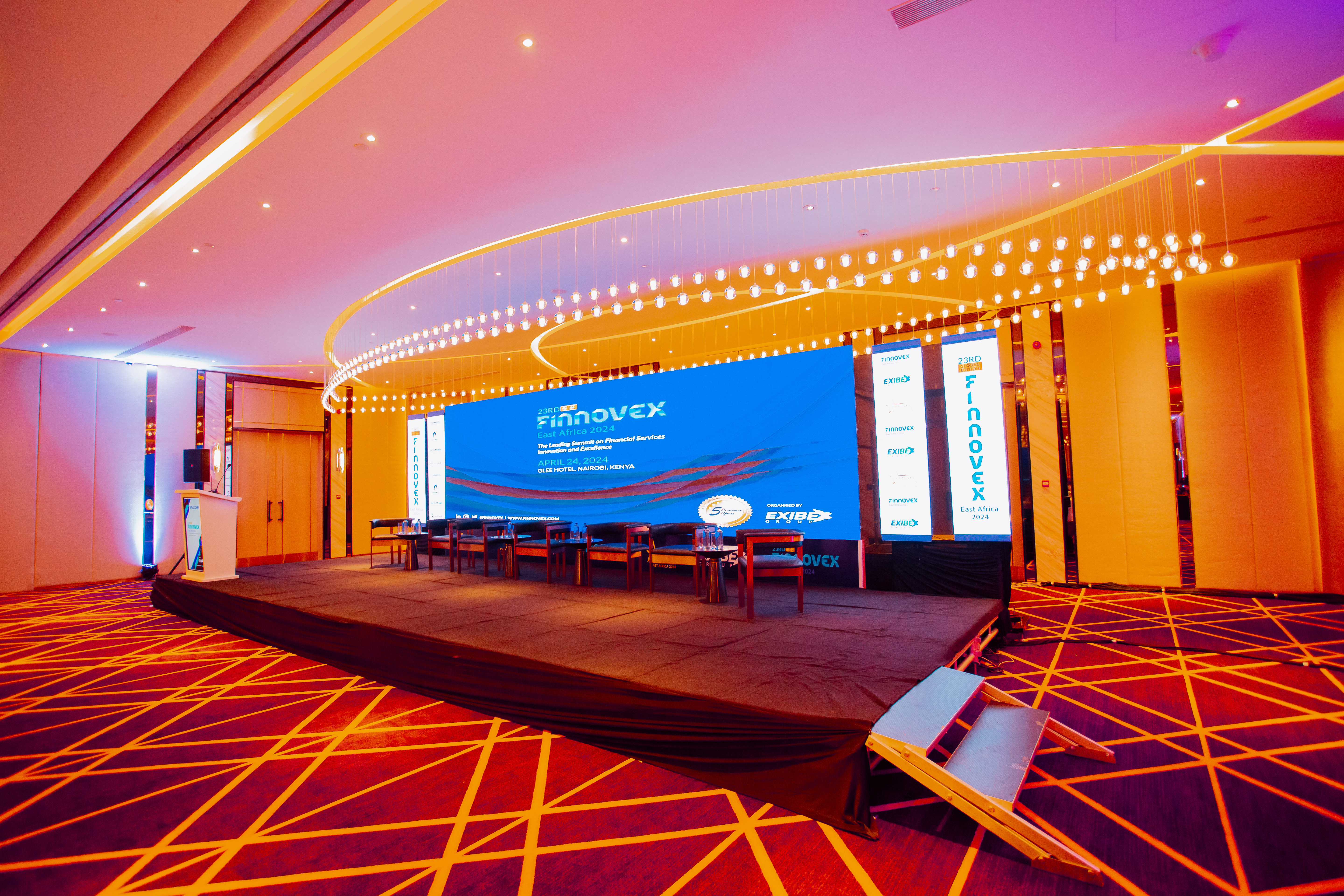 Professional corporate event setup